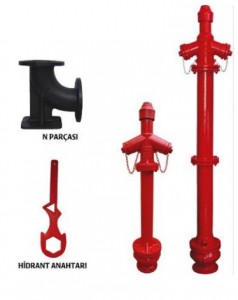 yerüstü hidrant ve anahtar